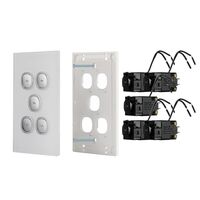 Glass Five Gang Switch With Built-In LED Push Button