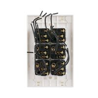 Glass Six Gang Switch With Built-In LED Push Button