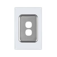 Glass Two Gang Switch Body And Cover Only