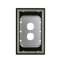 Glass Two Gang Switch Body And Cover Only Black