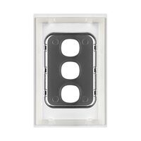 Glass Three Gang Switch Body And Cover Only