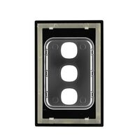 Glass Three Gang Switch Body And Cover Only Black