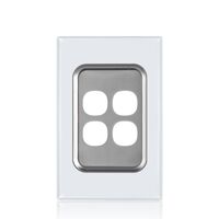 Glass Four Gang Switch Body And Cover Only