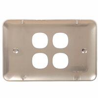 Switch 4 Gang Elite Silver Cover