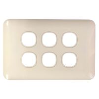 Switch 6 Gang 10 Amp Slim Wafer Body Cover