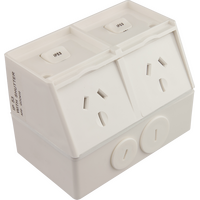 Power Point Double Weatherproof 10 Amp