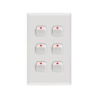 Switch 6 Gang 10 Amp