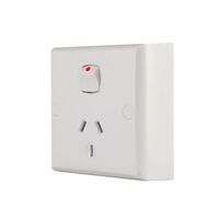 Single Power Point Double Pole Deep In White