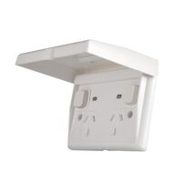IP65 Neon Indicated Double GPO With Lid