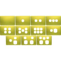 KS 6 Gang Metal Cover Plate - Gold - KS/CPSW6/GD