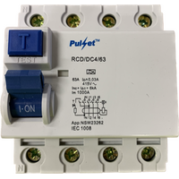 63Amp A-Type 4 Pole RCD 30mA - RCD/DC4/63