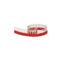 Bootlace Terminal Strip 1mm² Red 50 Pieces 1 Strip