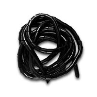 Spiral Wrap 16mm-ID Covers 16-35mm Cable Black 5m