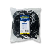Spiral Wrap 16mm-ID Covers 16-35mm Cable Black 5m