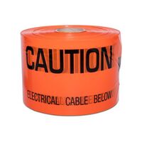 Underground Tape "Caution Electrical Cable Below " Orange Width 150mm x Length 500m