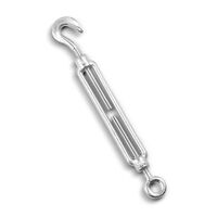 Turnbuckle Galvanised Diameter 8mm 5/16" Length 195-280mm Breaking Strength 650kg