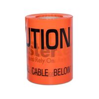 Underground Tape "Caution Electrical Cable Below " Orange Width 150mm x Length 100m