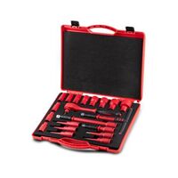 Socket Wrench Set 1/2" Drive VDE Insulated 20 Pieces