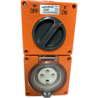 3 Phase 4 Round Pin Combo - 10Amp - RESISTIVE ORANGE - IP/CO3PH410/RO
