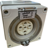 3 Phase 5 Round Pin Socket - 10Amp - RESISTIVE ORANGE - IP/SC510/RO