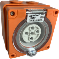 3 Phase 5 Round Pin Socket - 10Amp - IP/SC510