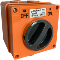 2 Phase Square Switch - 20Amp - RESISTIVE ORANGE - IP/S2P20/RO