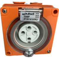 3 Phase 4 Round Pin Socket - 32Amp - RESISTIVE ORANGE - IP/SC432/RO