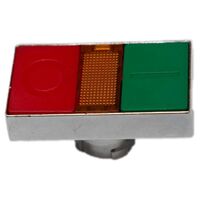 Push Button - Double Green/Red Black with Lamp - PB5-MW83