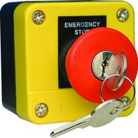 PUSH BUTTON - 1 MUSHROOM KEY WH - PB5-M188H29