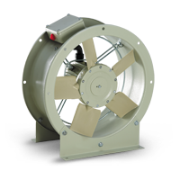Short cased in-line duct fan 350mm 4 pole 3Ph