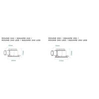 Flow Round 250mm Exhaust Fan White