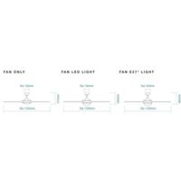 Lifestyle 1320mm 4 Blade Ceiling Fan Only White