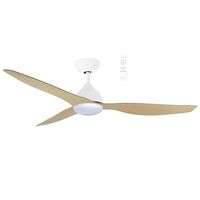 Avoca DC 1220mm 3 ABS Blade WIFI & Remote Control Ceiling Fan with Variable Dim 20w CCT LED Light Matt White/Oak