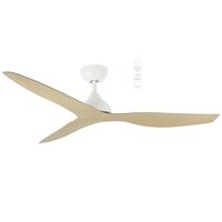 Avoca DC 1220mm 3 ABS Blade WIFI & Remote Control Ceiling Fan Only Matt White/Oak