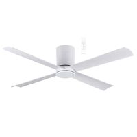 Carrara DC Close to Ceiling 4 ABS Blade 1220mm Hugger WIFI & Remote Control Ceiling Fan Matt White