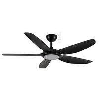 Esprit DC 1320mm 5 ABS Blade WIFI & Remote Control Ceiling Fan with Variable Dim 20w CCT LED Light Matt Black