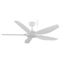 Esprit DC 1320mm 5 ABS Blade WIFI & Remote Control Ceiling Fan with Variable Dim 20w CCT LED Light Matt White