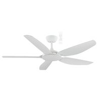 Esprit DC 1320mm 5 ABS Blade WIFI & Remote Control Ceiling Fan Only Matt White