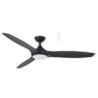 Newport DC 1420mm 3 ABS Blade WIFI & Remote Control Ceiling Fan with Variable Dim 18w CCT LED Light Matt Black