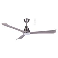 Polo DC 1320mm 3 ABS Blade WIFI & Remote Control Ceiling Fan with Variable Dim 15w CCT LED Light Nickel/Driftwood