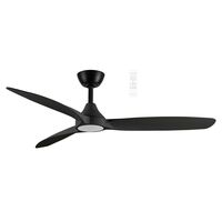 Seaforth DC 1320mm 3 ABS Blade WIFI & Remote Control Ceiling Fan with Variable Dim 15w CCT LED Light Matt Black