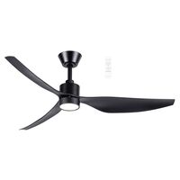 Genoa DC 1270mm 3 ABS Blade WIFI & Remote Control Ceiling Fan with Variable Dim 16w CCT LED Light  Matt Black