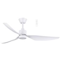Genoa DC 1270mm 3 ABS Blade WIFI & Remote Control Ceiling Fan with Variable Dim 16w CCT LED Light  Matt White