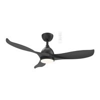 Scorpion DC 1320mm 3 ABS Blade WIFI & Remote Control Ceiling Fan with Variable Dim 20w CCT LED Light Matt Black