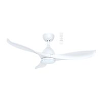 Scorpion DC 1320mm 3 ABS Blade WIFI & Remote Control Ceiling Fan with Variable Dim 20w CCT LED Light Matt White