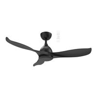 Scorpion DC 1320mm 3 ABS Blade WIFI & Remote Control Ceiling Fan Only Matt Black