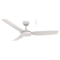 Viper DC 1320mm 3 Blade All ABS WIFI & Remote Control Ceiling Fan with Variable Dim 18w CCT LED Light Matt White