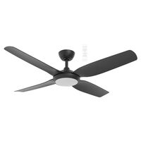 Viper DC 1320mm 4 Blade All ABS WIFI & Remote Control Ceiling Fan with Variable Dim 18w CCT LED Light Matt Black