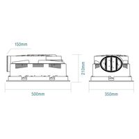 Phoenix 1000w Halogen 3 in 1 Bathroom Heater & High Extraction Exhaust Fan with 2 Tricolour LED Light Panels Black