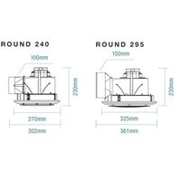 Saturn Square 200mm Exhaust Fan White